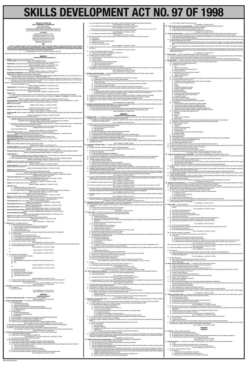 Skills Development Act 1998 Act No 97 Of 1998 Poster skills-development-act-1998-act-no-97-of-1998-poster